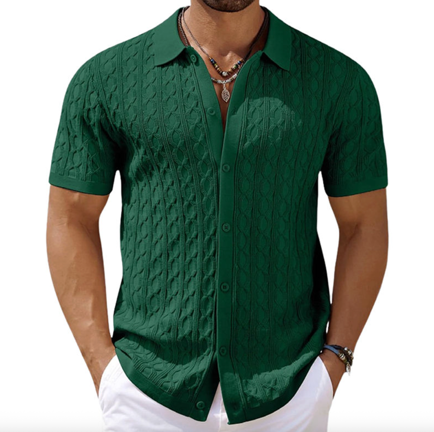 Men's Fashion Button Cardigan Knit Sweater