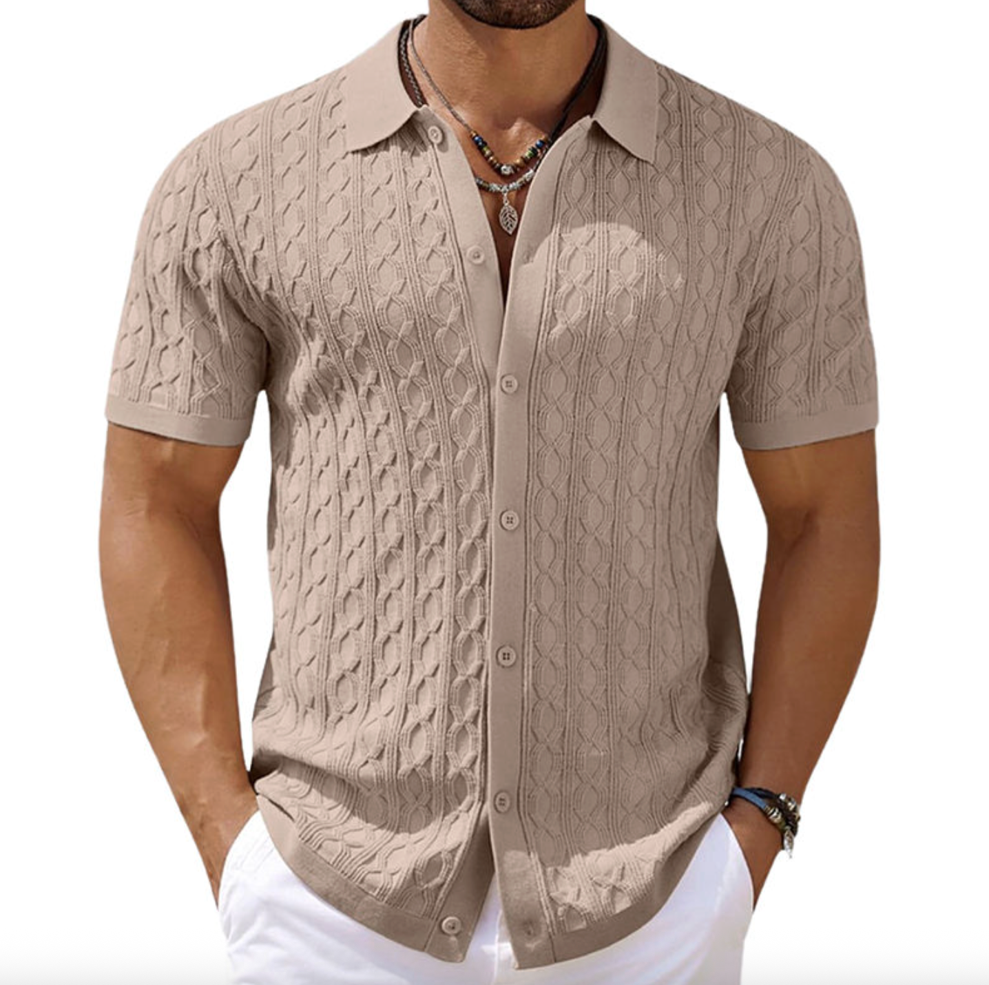 Men's Fashion Button Cardigan Knit Sweater