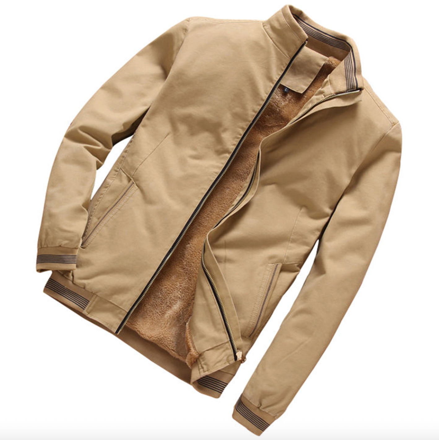 Men's Slim-Fit Cotton Bomber Jacket