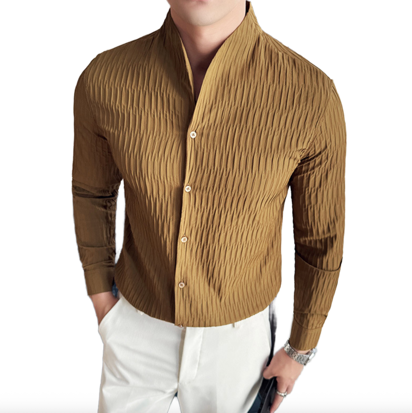 Men's Casual Stand-Collar