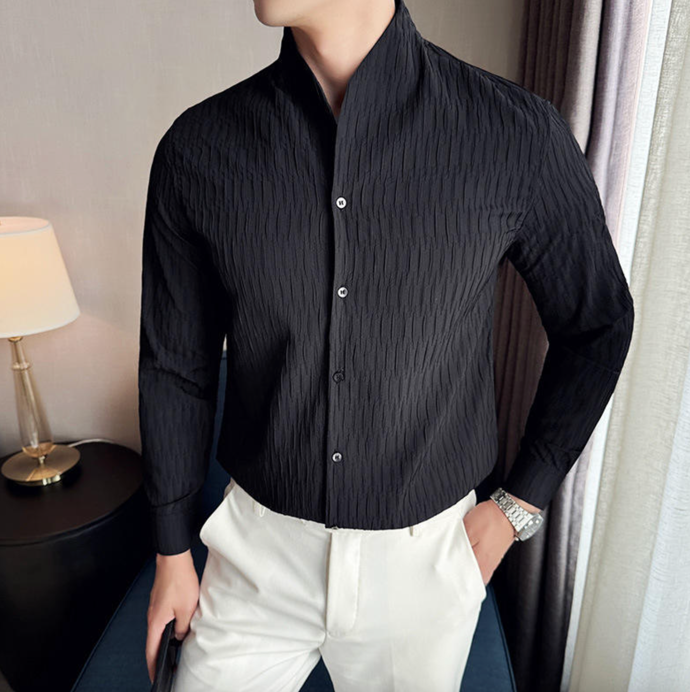 Men's Casual Stand-Collar