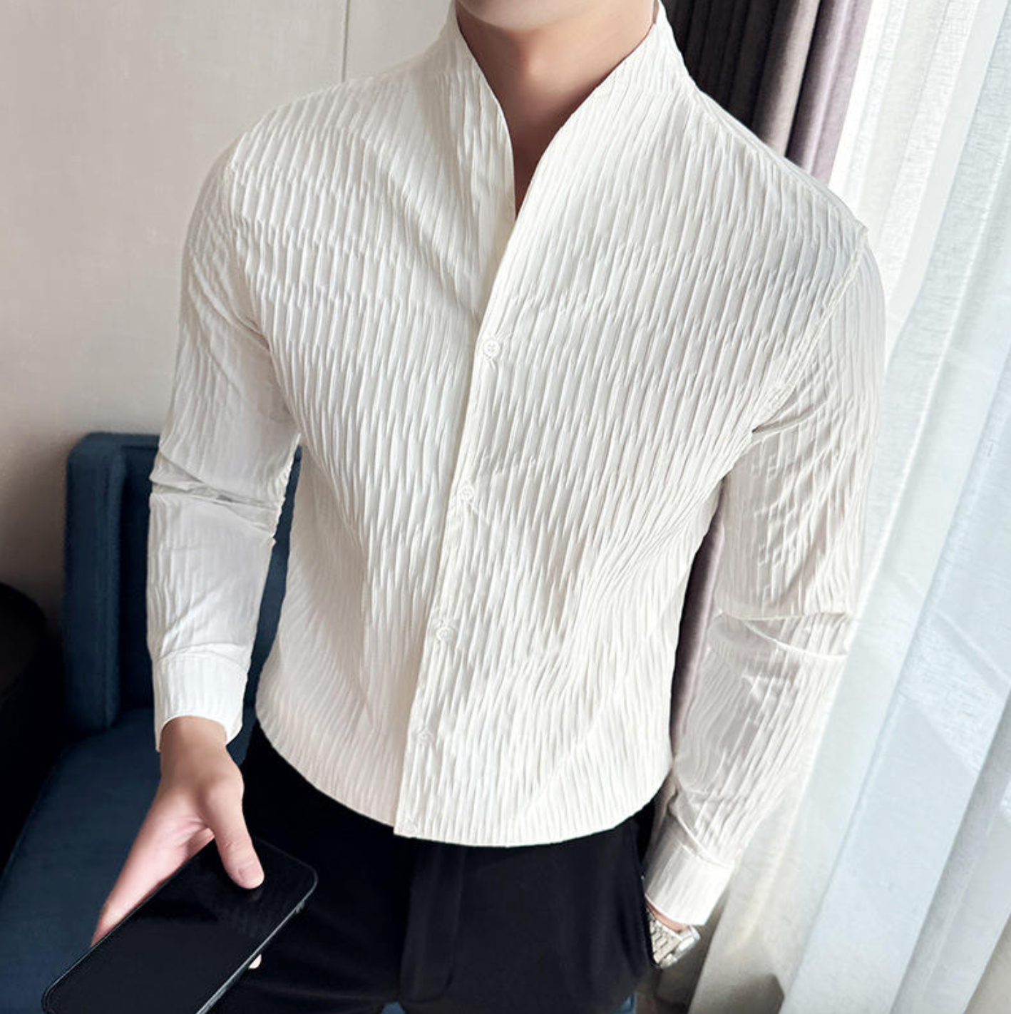Men's Casual Stand-Collar