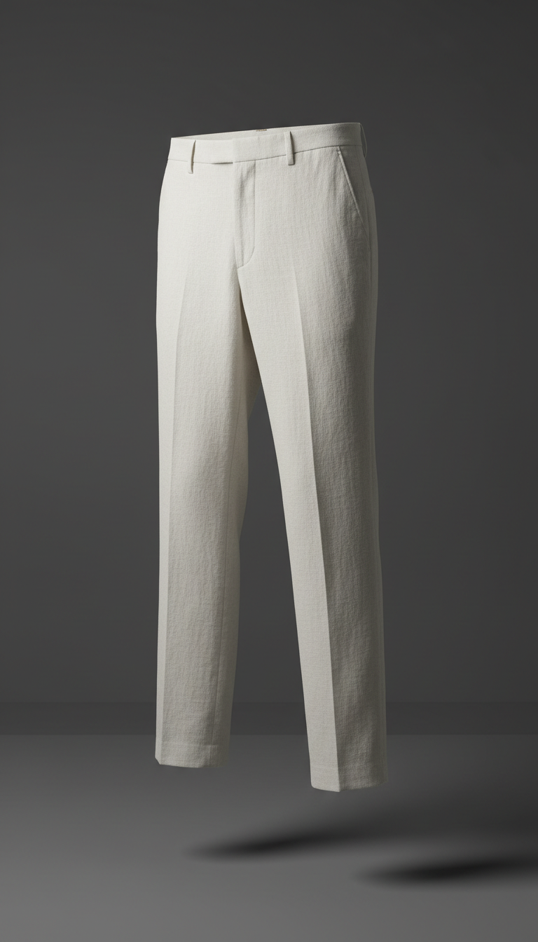 Porcelain Linen Tapered Trousers