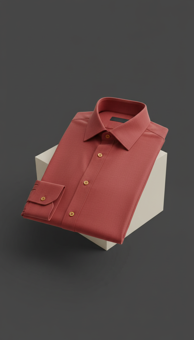Crimson Clay Cotton Dress Shirt